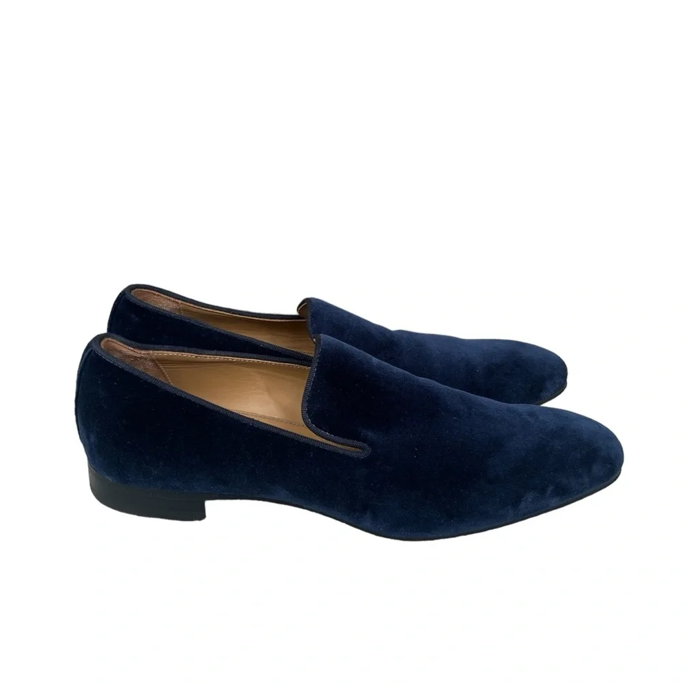 Paul Stuart Royal Blue Velvet Slip On Loafers Men’s Size 8.5 EUC
